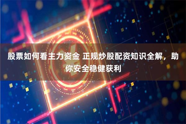股票如何看主力资金 正规炒股配资知识全解，助你安全稳健获利